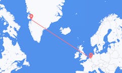 オランダのアイントホーフェンから、グリーンランドのイリマナクまでのフライト