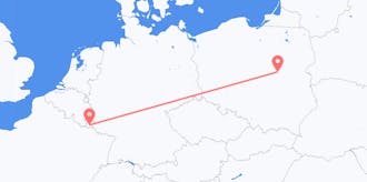 Vluchten van Luxemburg naar Polen
