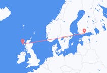 Fly fra Benbecula til Helsingfors