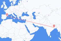 出发地 印度杜爾加布爾目的地 西班牙雷烏斯的航班