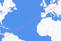 Flyg från Pasto, Colombia till Warszawa, Polen
