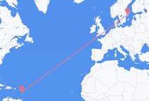Voli dalla Parrocchia San Giuseppe, Dominica to Stoccolma, Svezia