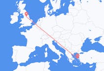 Flights from Chios, Greece to Leeds, the United Kingdom