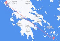 Flights from Santorini, Greece to Corfu, Greece