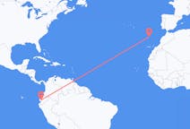 Flyreiser fra Guayaquil, Ecuador til Vila Baleira, Portugal