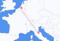 Flyg från Perugia, Italien till Brysselregionen, Belgien