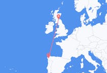 Flights from Santiago de Compostela in Spain to Edinburgh in Scotland