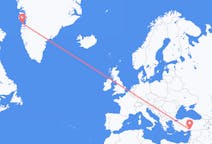 Flights from Aasiaat, Greenland to Adana, Turkey