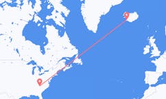 Loty z Asheville, Stany Zjednoczone do Reykjavik, Islandia