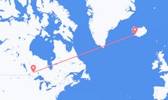 Vluchten van Sioux Uitkijkpunt, Canada naar Reykjavík, IJsland
