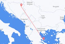 Vluchten van Tuzla, Bosnië en Herzegovina naar Skiathos, Griekenland