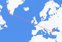 Loty z Stambuł, Turcja do Paamiut, Grenlandia