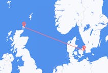 Loty z Kirkwall, Szkocja do Kopenhaga, Dania