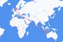 Vluchten van Karratha, Western Australia, Australië naar Rotterdam, Nederland
