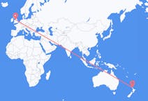 Flyg från Whangarei, Nya Zeeland till Manchester, England