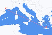 Flights from Béziers, France to Heraklion, Greece