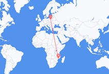 Flyreiser fra Quelimane, Mosambik til Warszawa, Polen