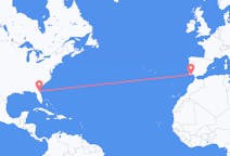 Vluchten van Jacksonville, Verenigde Staten naar Faro, Napoli, Portugal