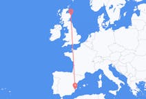 Flights from Alicante in Spain to Aberdeen in Scotland