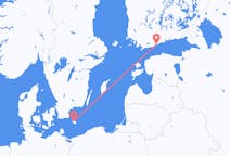 Vols d’Helsinki, Finlande pour Bornholm, Danemark