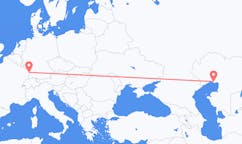 Flyreiser fra Atyrau, Kasakhstan til Strasbourg, Frankrike
