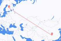 Flyrejser fra Chongqing, Kina til Kuopio, Finland