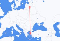 Vluchten van Vilnius, Litouwen naar Chios, Griekenland