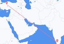 Flyrejser fra Coimbatore, Indien til Ankara, Tyrkiet