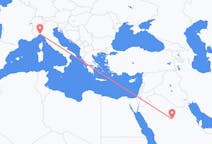 Loty z Al-Kasim, Arabia Saudyjska do Genui, Włochy
