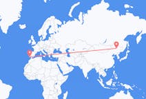 Flyreiser fra Daqing, Kina til Faro, Portugal