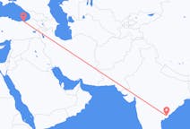 Vluchten van Rajahmundry, India naar Trabzon, Turkije