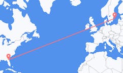 Flyreiser fra Jacksonville, USA til Visby, Sverige
