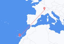 出发地 瑞士日内瓦目的地 西班牙Las Palmas de Gran Canaria的航班
