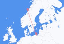 Fly fra Gdańsk til Rørvik