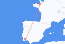 Loty z dystryktu Faro, Portugalia z Rennes, Francja