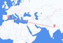 出发地 印度出发地 瓦拉納西目的地 西班牙伊维萨岛的航班