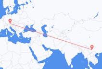 Flyreiser fra Kunming, Kina til Salzburg, Østerrike