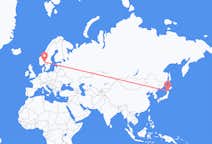 Flyg från Aomori, Japan till Oslo, Norge