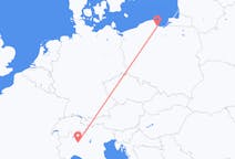 Vluchten uit Gdańsk naar Milaan