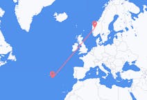 Flights from Sogndal, Norway to Santa Maria Island, Portugal
