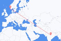 Flyrejser fra Jabalpur, Indien til Stavanger, Norge