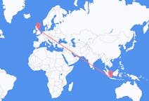 Flights from Jakarta, Indonesia to Durham, England, the United Kingdom