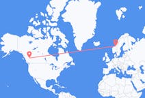 Flyg från Prince George, Kanada till Trondheim, Norge