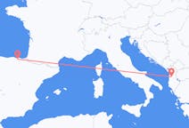 从毕尔巴鄂飞往地拉那的航班