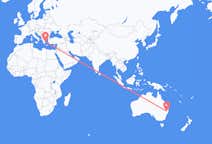 Flyreiser fra Armidale, Australia til Athen, Hellas