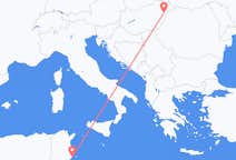 Flyg från Sfax, Tunisien till Debrecen, Ungern
