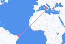 Flights from João Pessoa, Paraíba, Brazil to Palermo, Italy