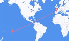 Flyreiser fra Rurutu, Fransk Polynesia til Bilbao, Spania