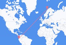 Flyg från Guayaquil, Ecuador till Andenes, Norge