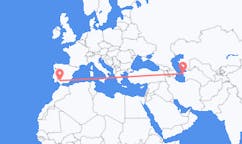 Flyg från Türkmenbaşy, Turkmenistan till Sevilla, Spanien